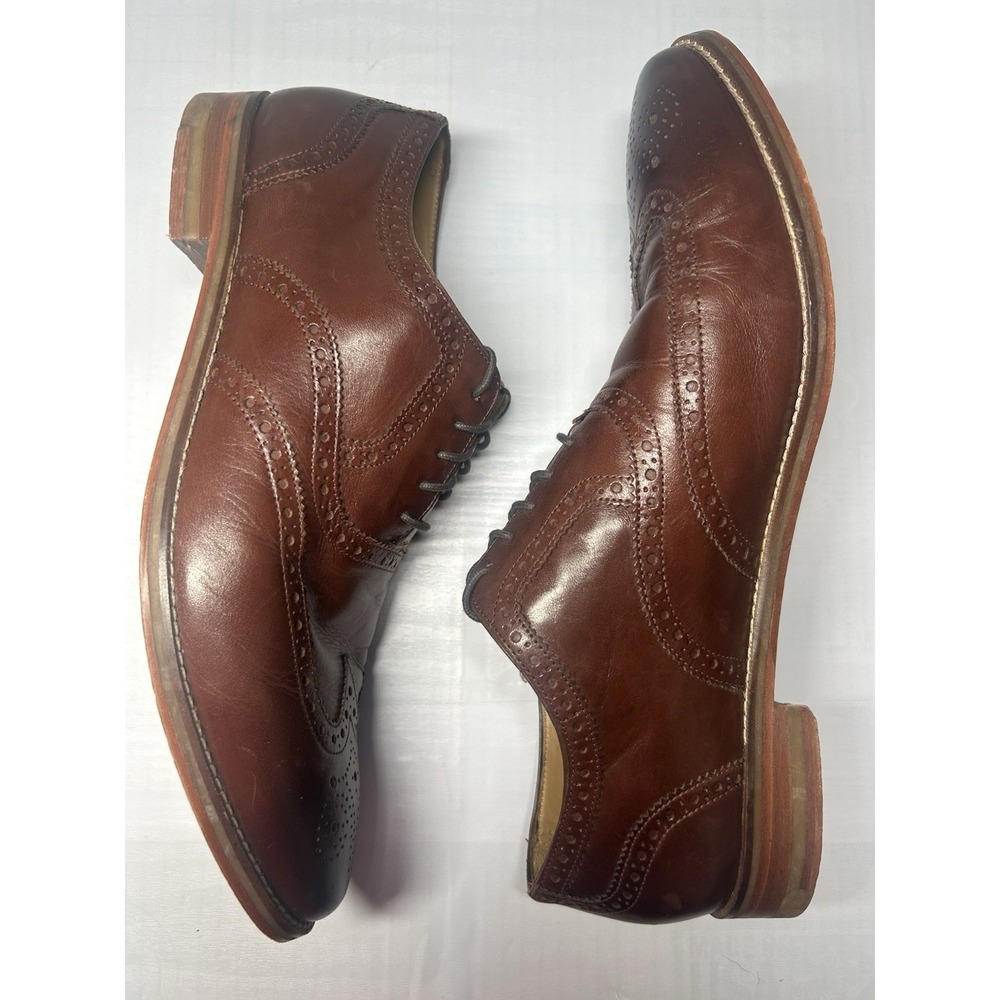 Cole Haan Grand OS Wingtip Oxford Brown Leather C12916 Men Size 13 Preowned